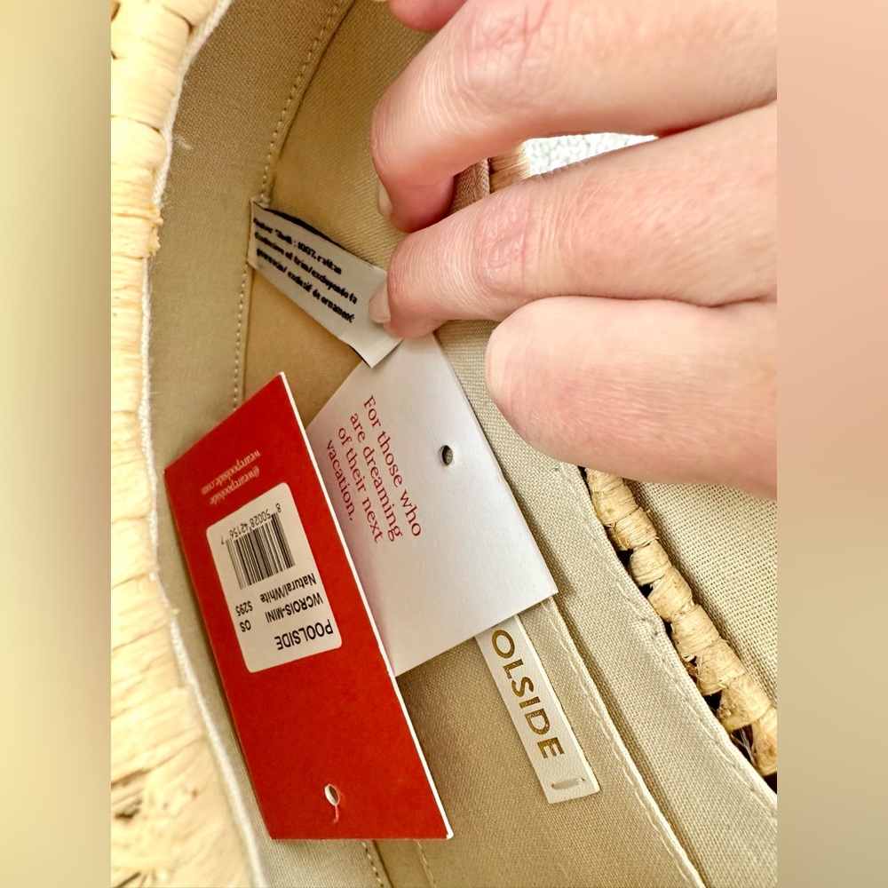 Poolside Le Croissant Rattan Shoulder Bag - Tags Included - Picture 10 of 14